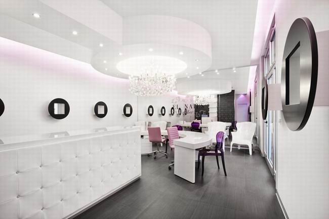 婚庆公司紫色主题办公空间设计