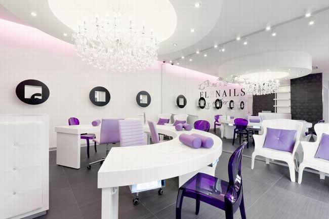 婚庆公司紫色主题办公空间设计