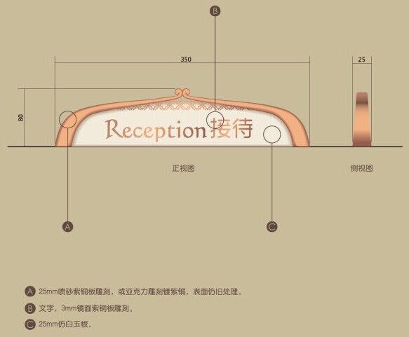 欧式办公标识牌设计