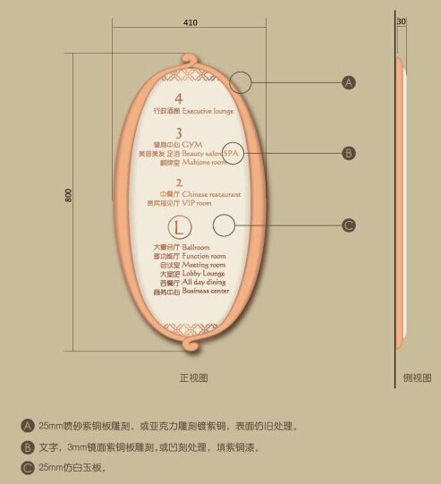 欧式办公标识牌设计